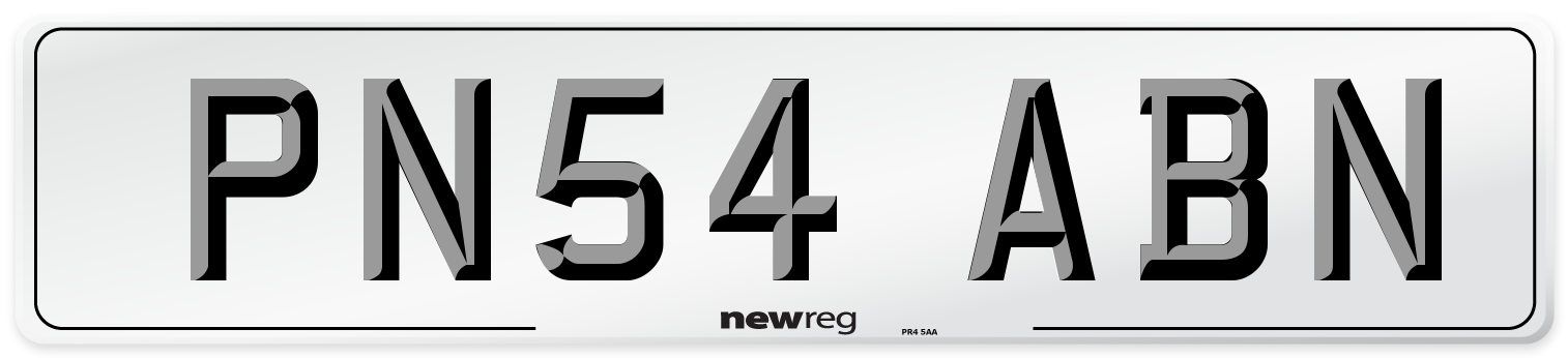 PN54 ABN Number Plate from New Reg